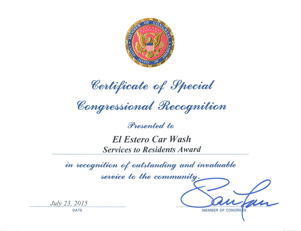 El Estero CAR WASH and environment